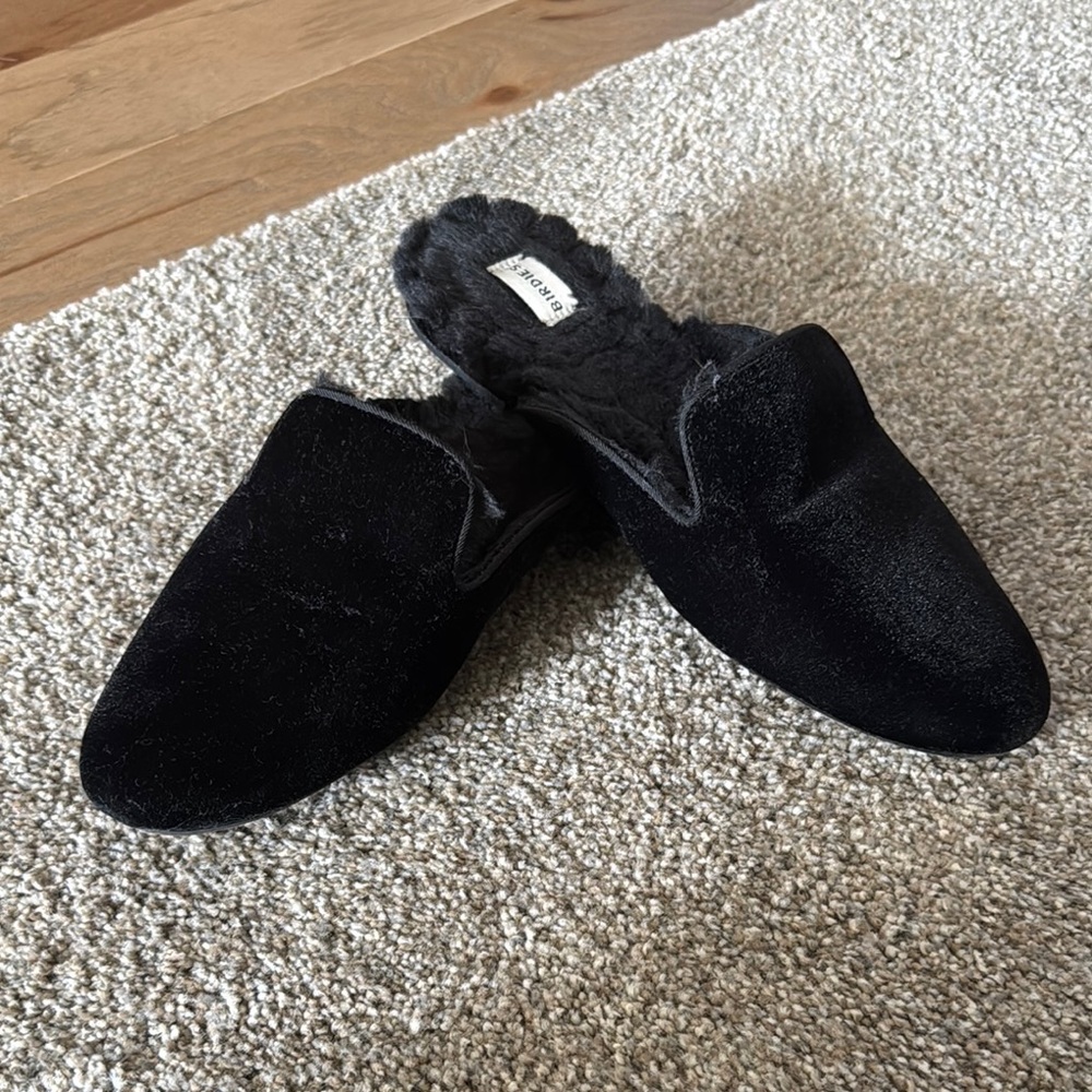 Birdies Black Mules Plush Comfort